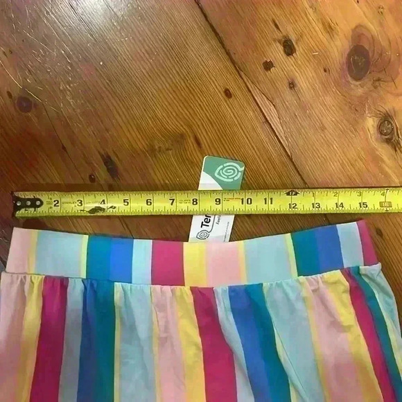 Lands end tencel pink and blue stretch skirt size medium 10-12 NWT - Picture 2 of 7